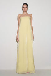 Olivia Strapless Maxi Dress - Lemon