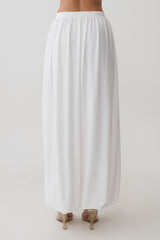 Banks Bubble Hem Midi Skirt - White