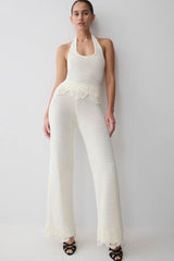 Salley Crochet Pants - Ivory