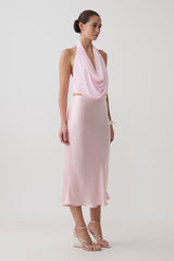 Huyen Cowl Front Modal Top - Ballet Pink