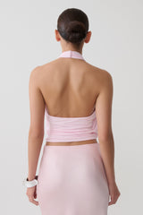 Huyen Cowl Front Modal Top - Ballet Pink