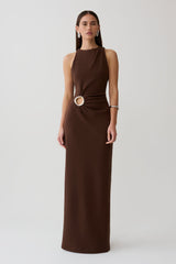 Maylin Hardware Maxi Dress - Dark Chocolate