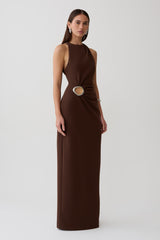 Maylin Hardware Maxi Dress - Dark Chocolate