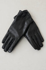 Atlas Faux Leather Crocodile Gloves - Black