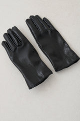 Atlas Faux Leather Crocodile Gloves - Black