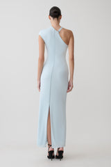 Oden Slinky Maxi Dress With Hardware - Sky Blue