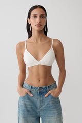 Kels Micro Triangle Bralette - White