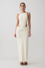 Nathaelie Sleeveless Maxi Dress - White