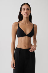 Kels Micro Triangle Bralette - Black