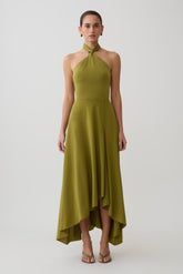 Bambi Dry Jersey Maxi Skirt - Martini Olive