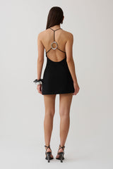 Lucianne Hardware Mini Dress - Black