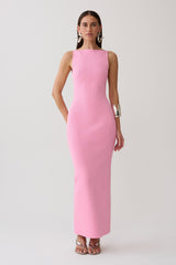 Robin Strappy Back Bandage Maxi Dress - Lipstick Pink