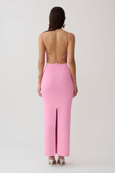 Robin Strappy Back Bandage Maxi Dress - Lipstick Pink