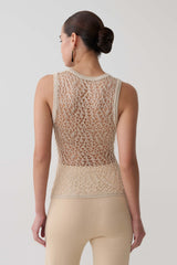 Eloise Pearl Beaded Top - Cream