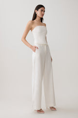 Brielle Straight Leg Pant - White