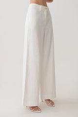 Brielle Straight Leg Pant - White