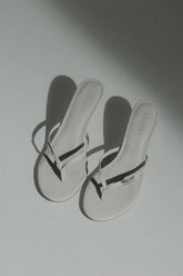 Elaria Thong Heels With Hardware - Ivory