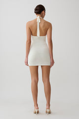 Bohdie Crochet Halter Mini Dress - Ivory