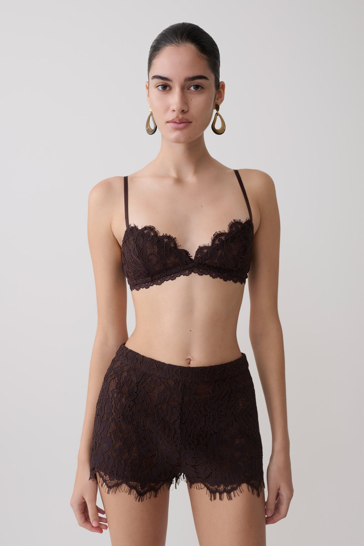 Gigi Lace Bralette - Dark Chocolate