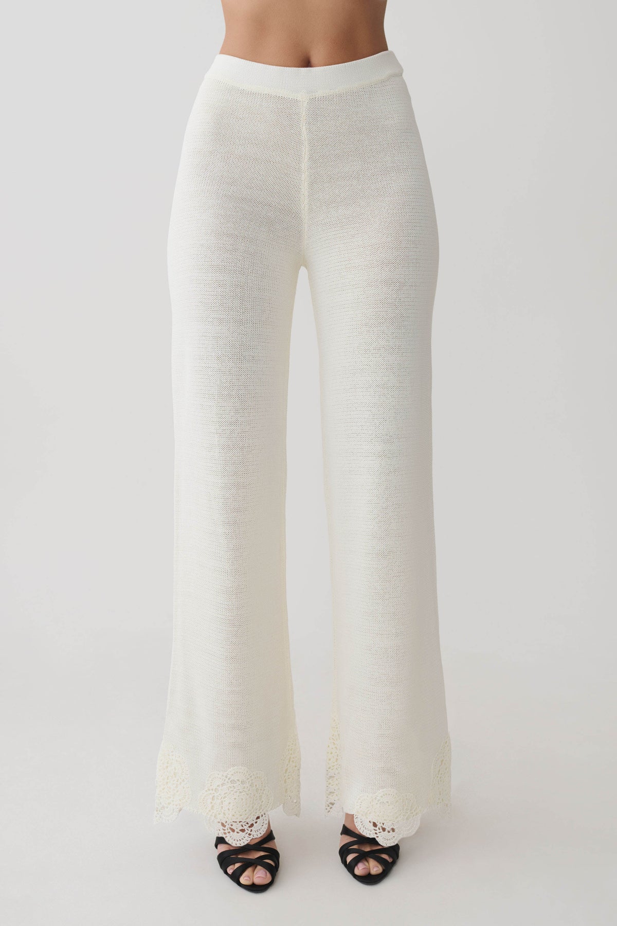 Salley Crochet Pants - Ivory