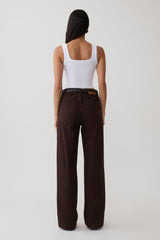 Mannon Mid Rise Denim Jeans - Chocolate