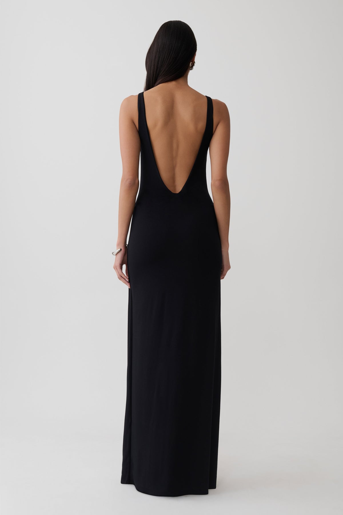 Yura Backless Twist Maxi Dress - Black