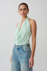Huyen Cowl Front Modal Top - Mint