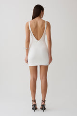Yura Backless Twist Mini Dress - White