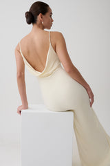 Joni Cowl Maxi Dress - Ivory