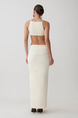 Nathaelie Sleeveless Maxi Dress - White
