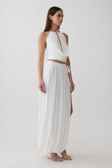 Banks Halter Neck Top With Hardware - White