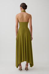 Bambi Dry Jersey Maxi Skirt - Martini Olive