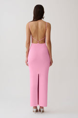 Robin Strappy Back Bandage Maxi Dress - Lipstick Pink