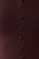 Rebena Pleated Midi Dress - Chocolate