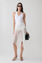 Haime Lace Hankie Midi Skirt - Ivory